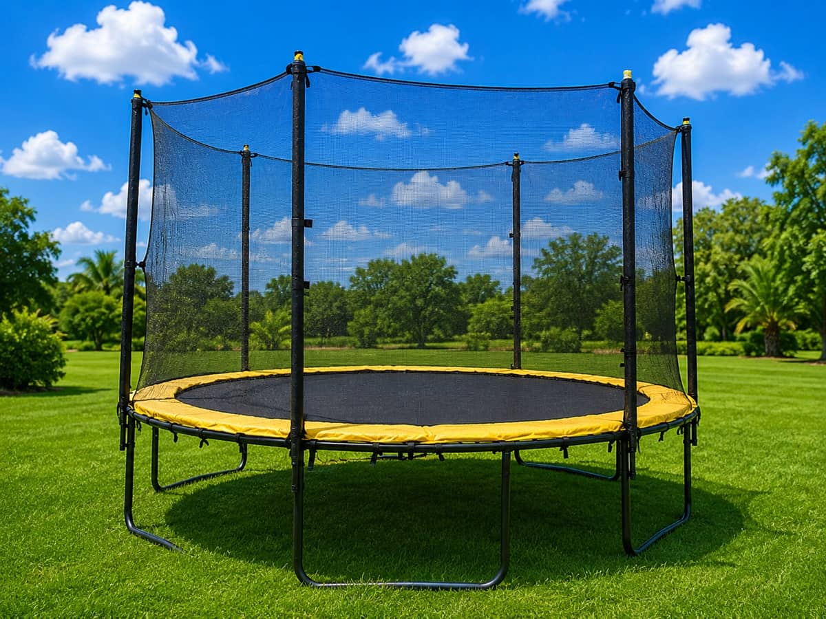 Trampolín con red de seguridad